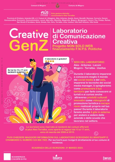 Progetto "NON SOLO WEB" - Laboratorio di comunicazione creativa per ragazzi di et&agrave; compresa tra i 13 ed i 17 anni
