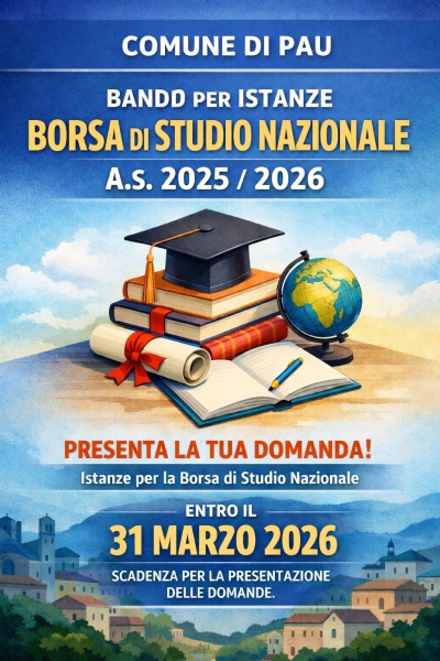 Borsa di studio nazionale anno scolastico 2025/2026