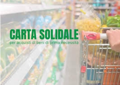 Carta solidale per acquisti di beni di prima necessit&agrave;