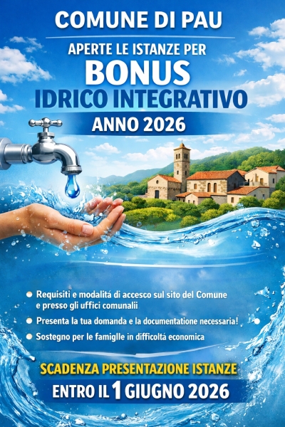 Bonus sociale idrico integrativo anno 2026