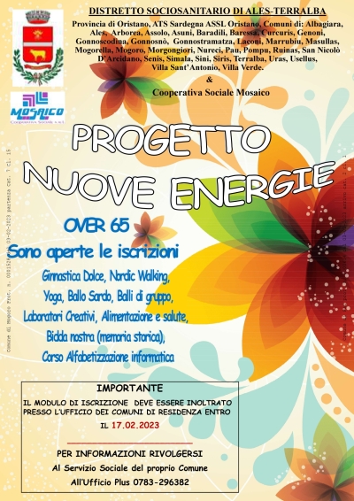 Progetto NUOVE ENERGIE over 65